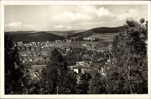 Ak Aue im Erzgebirge Sachsen, Teilansicht