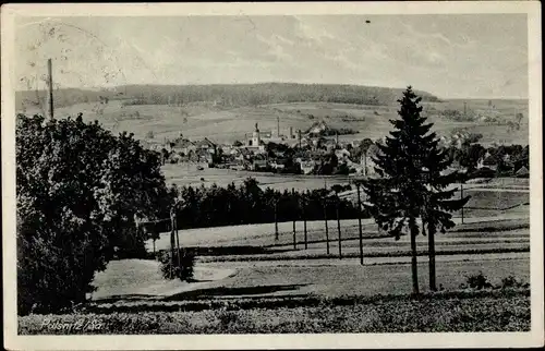 Ak Pulsnitz Sachsen, Blick zum Ort über die Felder