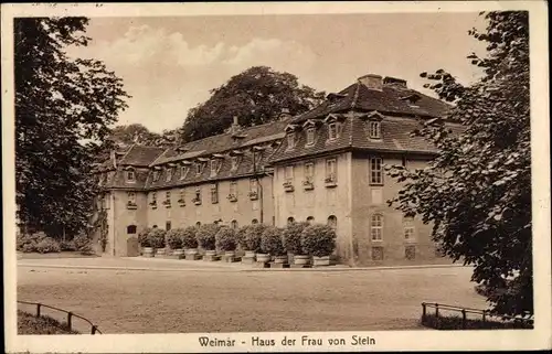 Ak Weimar Thüringen, Haus der Frau von Stein