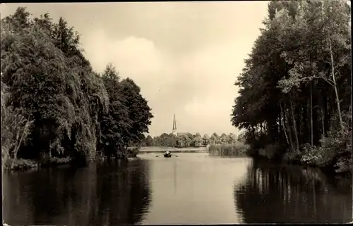 Ak Groß Köris im Kreis Dahme Spreewald, Partie am Kanal