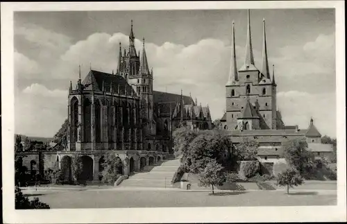 Ak Erfurt in Thüringen, Dom und Severikirche