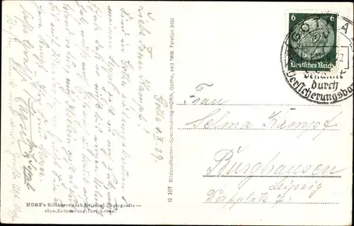 Ak Gotha in Thüringen, Denkmalplatz und Schloss