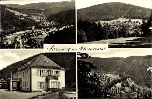 Ak Sitzendorf in Thüringen, Panorama, Ortsansichten mit Umgebung, Gebäude