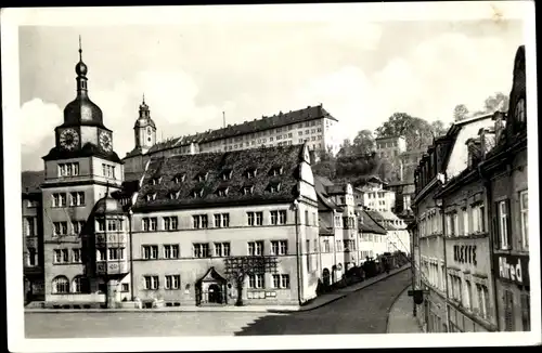 Ak Rudolstadt in Thüringen, Blick auf das Rathaus, Handlung Klette, Straßenansicht