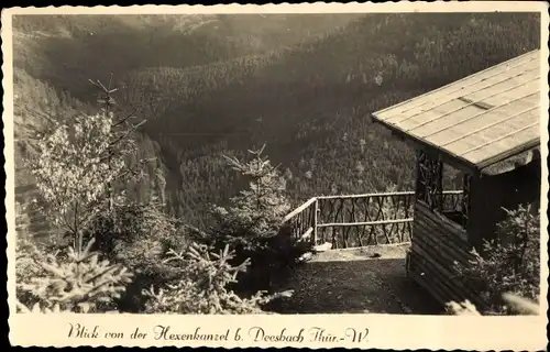 Ak Deesbach in Thüringen, Panorama von der Hexenkanzel