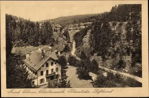 Ak Schüttersmühle Pottenstein in Oberfranken, Ortspartie