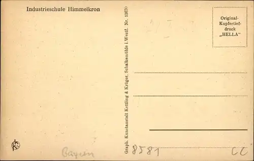 Ak Himmelkron in Oberfranken, Industrieschule, Kreuzgang