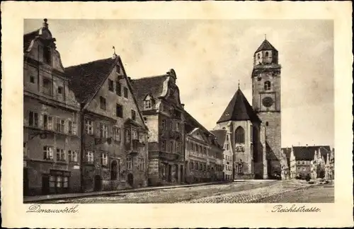Ak Donauwörth in Schwaben Bayern, Reichsstrasse