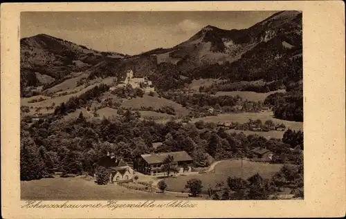 Ak Hohenaschau Aschau im Chiemgau Oberbayern, Hogermühle, Schloss