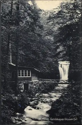 Ak Geroldsau Lichtental Baden Baden am Schwarzwald, Geroldsauer Wasserfall