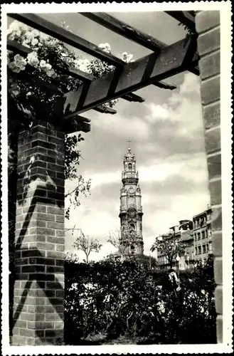 Ak Porto Portugal, Recanto do Jardim Joao Chagas e Torre dos Clerigos