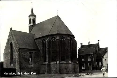 Ak Heukelum Lingewaal Gelderland, Ned. Herv. Kerk