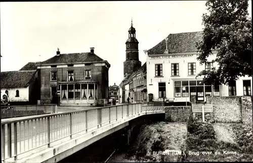 Ak Buren Gelderland Niederlande, Brug over de Kome