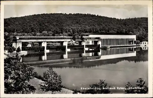 Ak Rheinfelden Kt. Aargau Schweiz, Kraftwerk Ryburg Schwörstadt