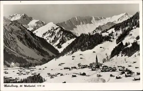 Ak Mittelberg im Kleinwalsertal Vorarlberg, Panorama, Winter