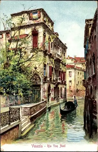 Künstler Litho Venezia Venedig Veneto, Rio Van Axel, Kanal