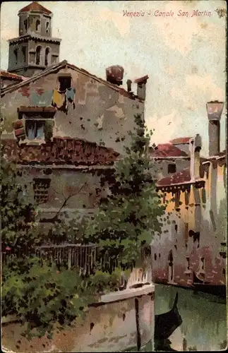 Künstler Ak Venezia Venedig Veneto, Canale San Martin