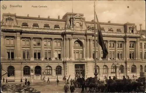 Ak Bruxelles Brüssel, Poste Centrale