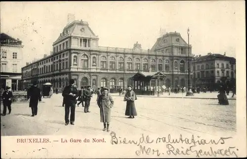 Ak Bruxelles Brüssel, La Gare du Nord