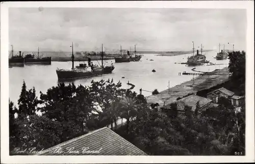Ak Port Said Ägypten, The Suez Canal