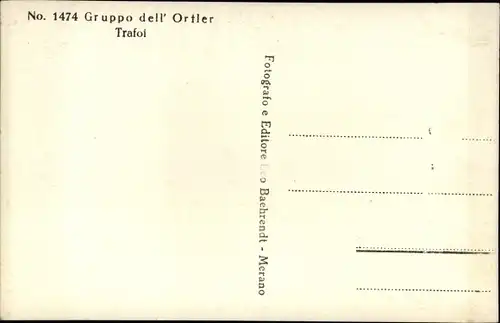 Ak Trafoi Stilfs Stelvio Südtirol, Gruppo dell'Ortler