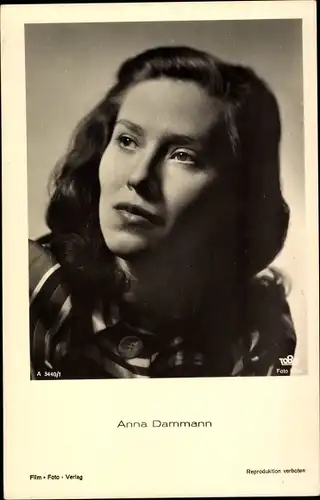 Ak Schauspielerin Anna Dammann, Portrait, Film Foto Verlag A 3440/1