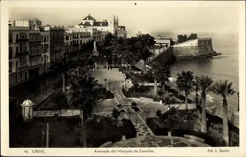 Ak Cádiz Andalusien, Alameda del Marques de Comillas