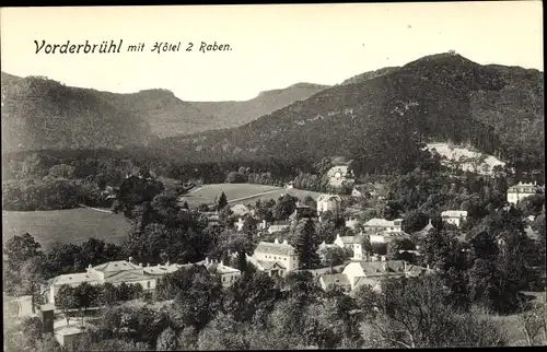 Ak Vorderbrühl Mödling in Niederösterreich, Totale mit Hotel 2 Raben