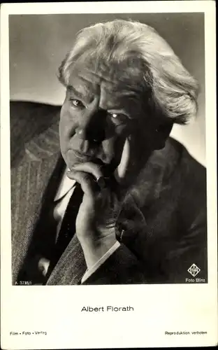 Ak Schauspieler Albert Florath, Portrait