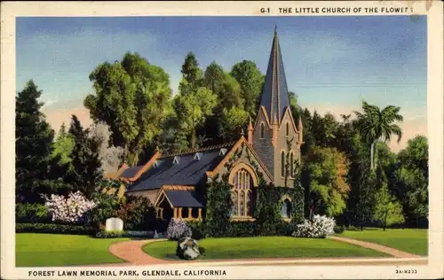 Ak Glendale Kalifornien USA, Forest Lawn Memorial Park, Little Church