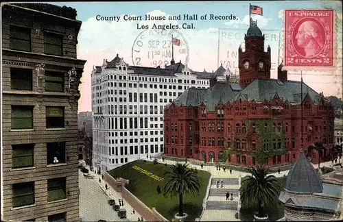 Ak Los Angeles Kalifornien USA, County Court House and Hall of Records