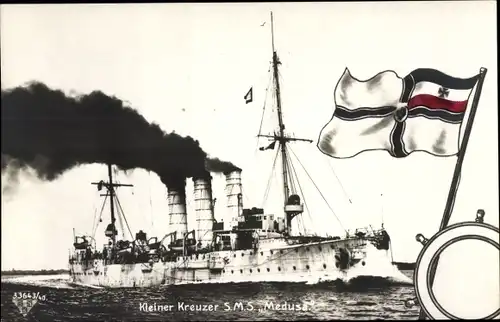 Ak Deutsches Kriegsschiff, SMS Medusa, Kleiner Kreuzer, Kaiserliche Marine