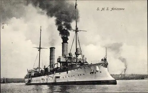 Ak Deutsches Kriegsschiff, SMS Amazone, Kleiner Kreuzer