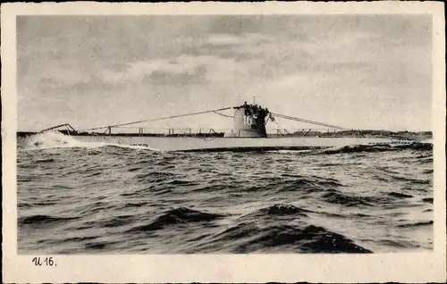 Ak Deutsches Unterseeboot, U-Boot U 16