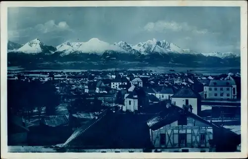 Ak Poprad Slowakei, Vysoke Tatry od Popradu