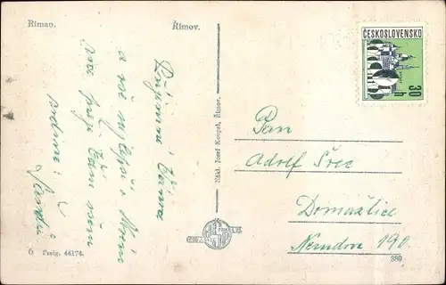Ak Rimov Rimau Region Südböhmen, Totalansicht