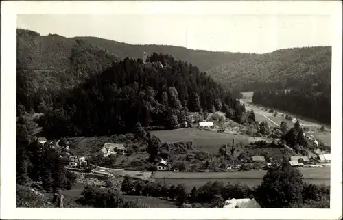 Ak Záchlumí u Žamberka Sachlum Region Pardubice, Hrad Litice nad Orlicí, Burg Lititz
