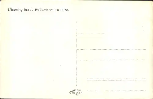 Ak Košumberk Koschumberg Luže Lusche Region Pardubitz, Hrad Košumberk, Burg Koschumberg