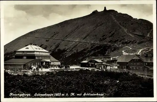 Ak Karpacz Krummhübel Schlesien, Dom Śląski, Schlesierhaus, Schneekoppe