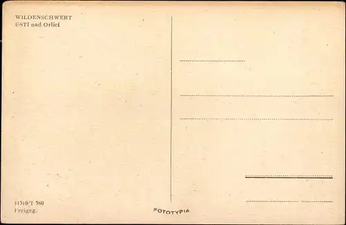 Ak Ústí nad Orlicí Wildenschwert Region Pardubice, Platz
