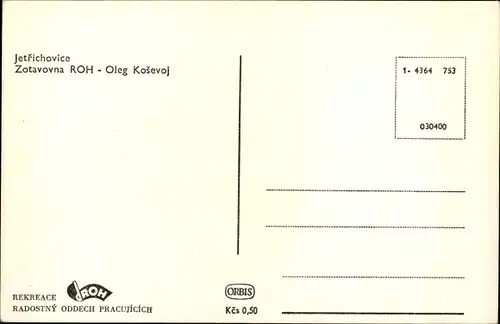 Ak Jetřichovice Dittersbach Region Aussig, Zotavovna ROH, Oleg Kosevoj