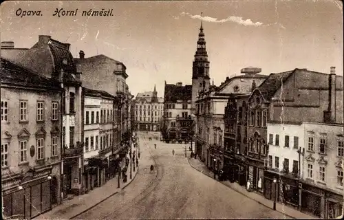 Ak Opava Troppau Region Mährisch Schlesien, Horni namesti