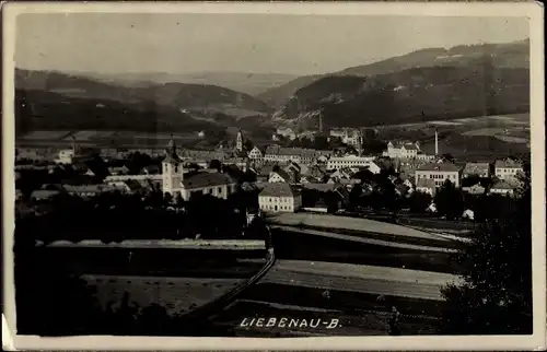 Ak Liebenau in Böhmen Region Reichenberg, Gesamtansicht