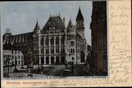 Seiden Ak Hansestadt Bremen, Gerichtsgebäude