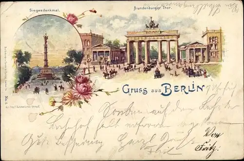 Litho Berlin, Brandenburger Tor, Siegesdenkmal