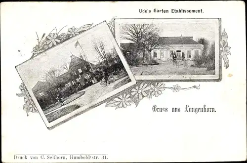 Ak Hamburg Nord Langenhorn, Ude's Garten Etablissement, Sammlung Lachmund