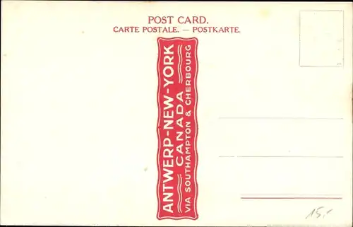 Künstler Ak Dampfer Belgenland, Red Star Line, RSL