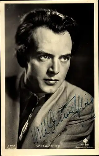 Ak Schauspieler Will Quadflieg, Portrait, Ross A 3383/1, Autogramm