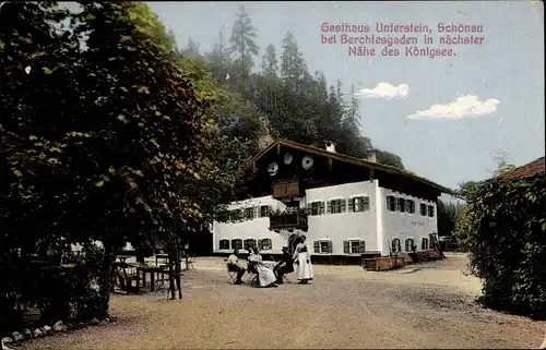 Ak Schönau am Königssee Oberbayern, Gasthaus Unterstein