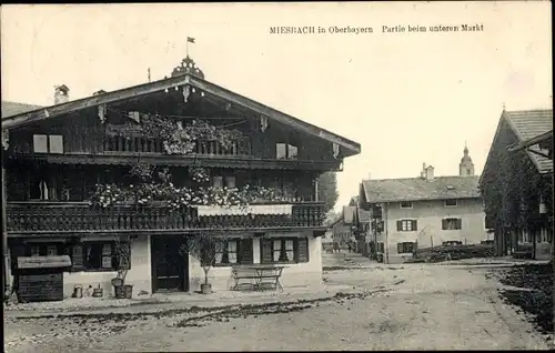 Ak Miesbach in Oberbayern, Partie beim unteren Markt